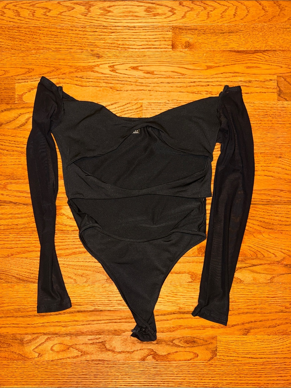 Black cutout bodysuit